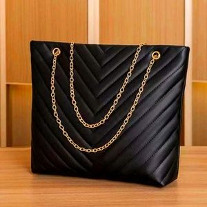 Tote bag black with chain. NWT